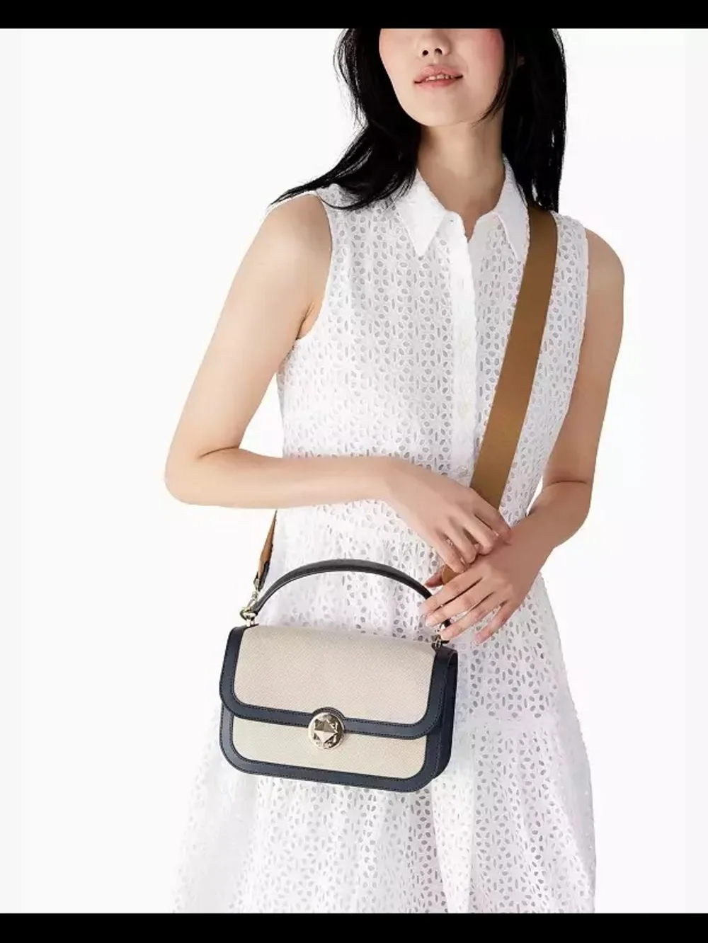 Kate Spade Audrey Canvas Top Handle Flap Crossbody